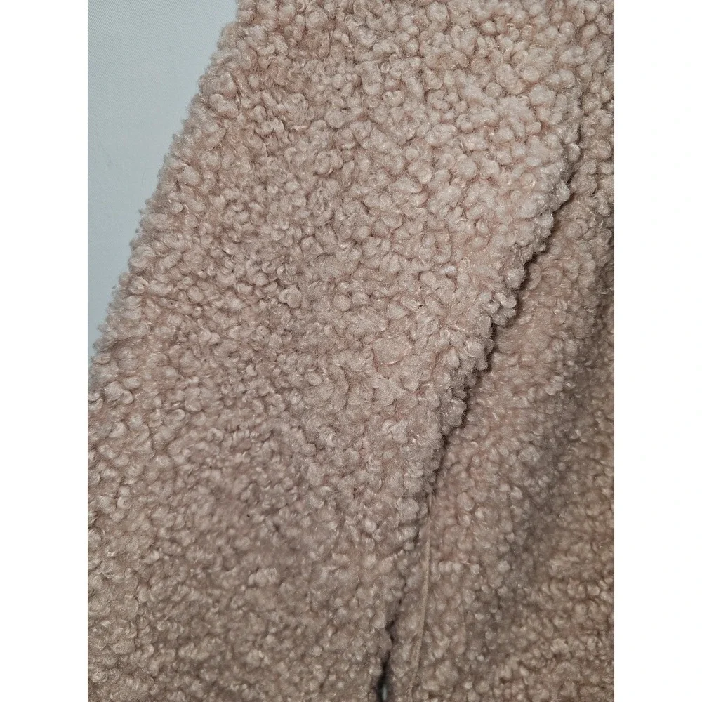 Kenneth Cole Women's XS Pink Sherpa Textured Peacoat Feminine Barbiecore Y2K